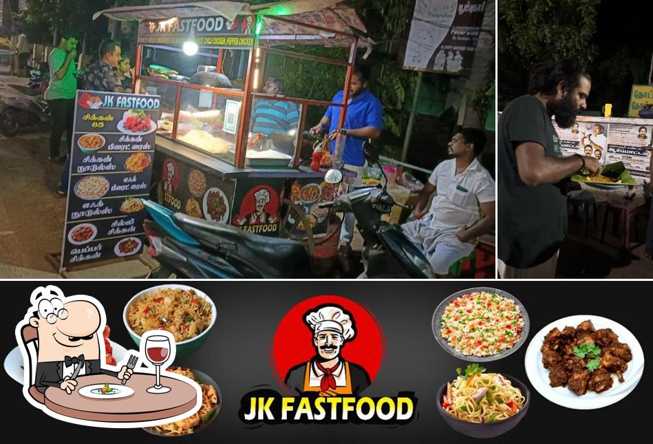 Among different things one can find food and beverage at JK FASTFOOD
