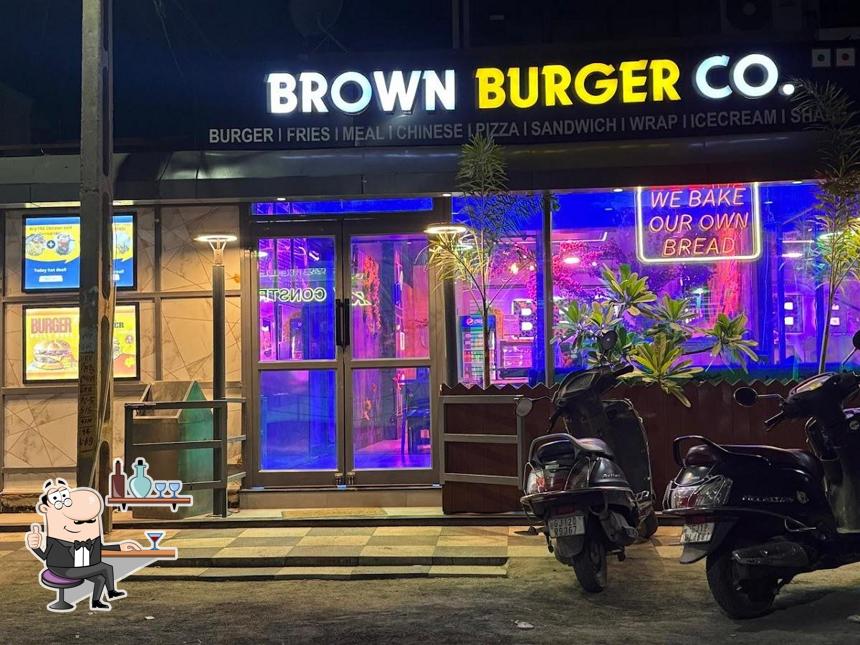 The interior of Brown burger co