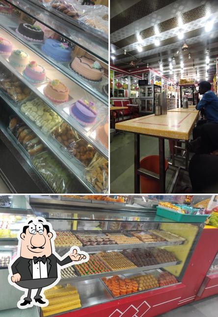 The interior of Lakshmi Bakeries & Sweet's