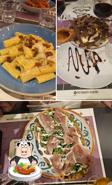La foto di cibo e bevanda da Rigatoni Ristorante Pizzeria Piazza Bologna