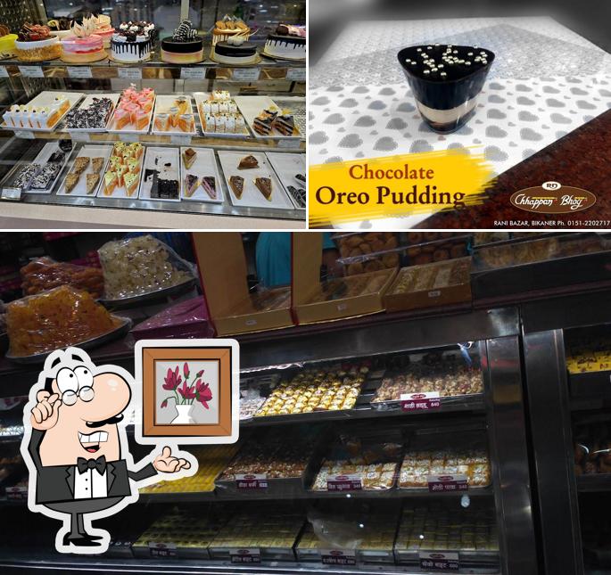 The picture of interior and food at Chhappan Bhog