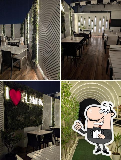 The interior of Flaming TABLES