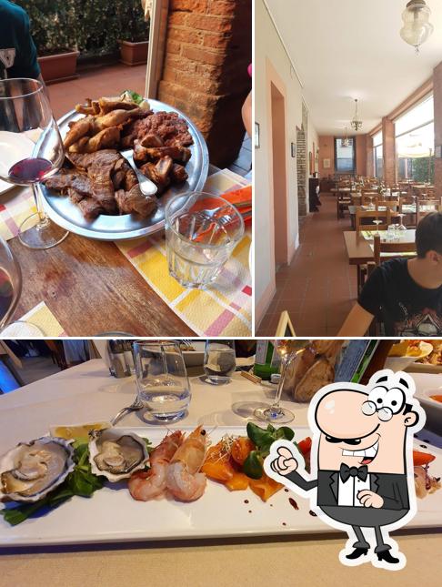 Gli interni di Osteria ai Cancelli