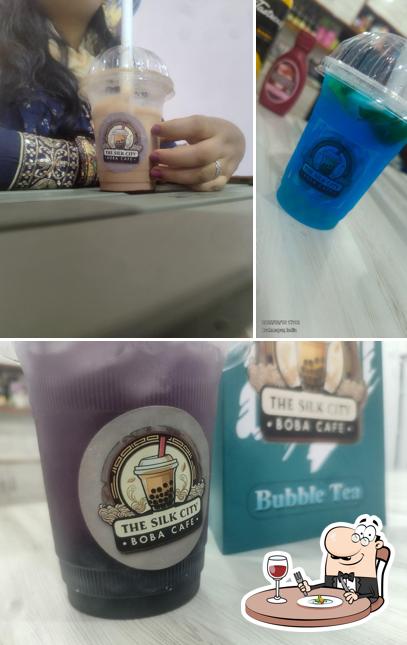 Among different things one can find food and beverage at THE SILK CITY BOBA CAFE