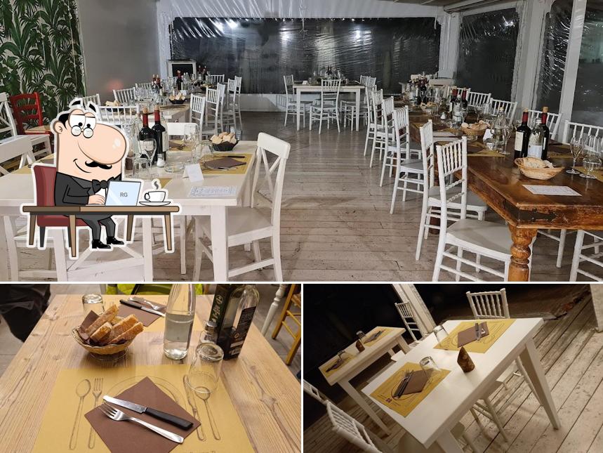 Gli interni di Osteria Antica Romea