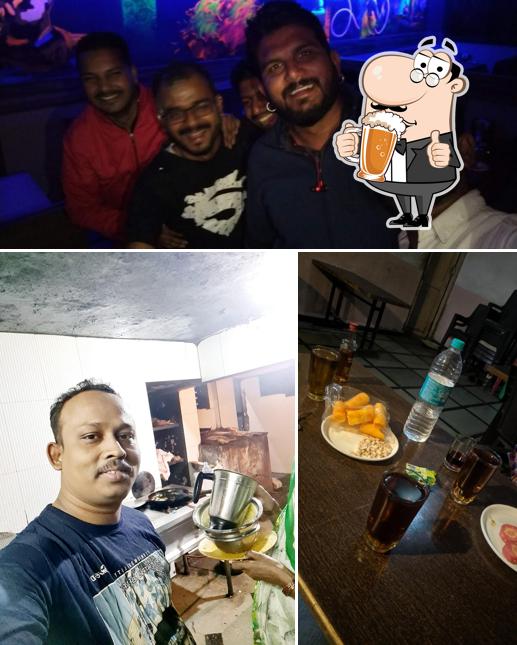 You can get a pint of light or dark beer