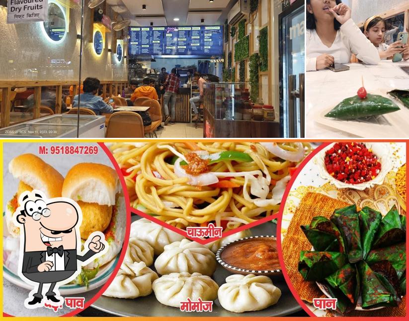 The restaurant's interior and food