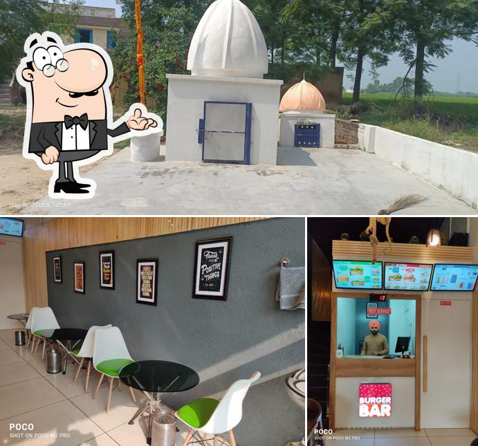 Take a seat at one of the tables at Burger Bar Dhuri