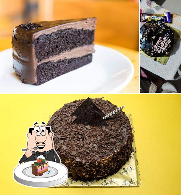 Chocolate cake at Souffle Cake Shop Achole Road