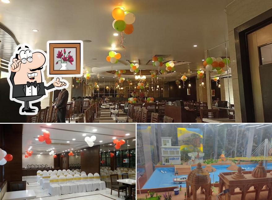 The interior of Sagar Ratna Pure Veg Restaurant