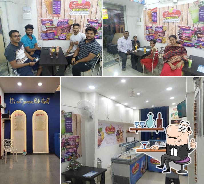 The interior of Meridian Ice Creams Sasanenagar Hadapsar