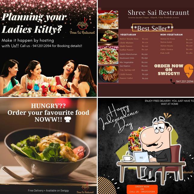 The interior of Shree sai restaurant