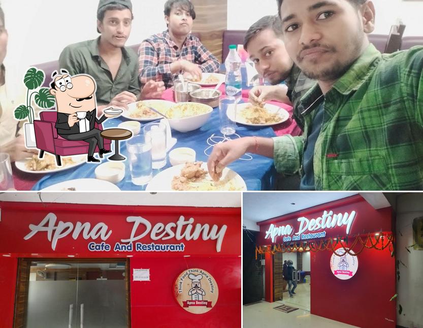 The interior of Apna Destiny Cafe and Restaurant