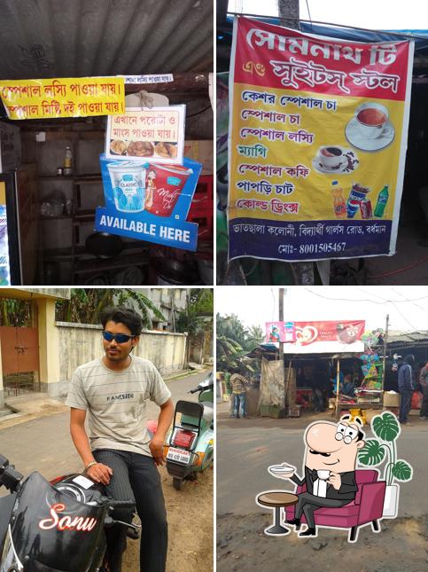 The interior of Somnath Tea Stall
