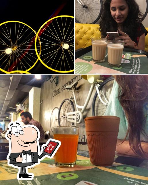 The photo of exterior and beverage at Chaayos