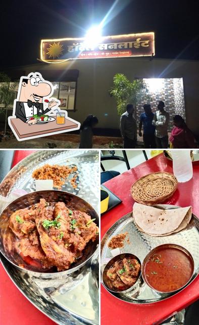 Among different things one can find food and exterior at Hotel Sunlight
