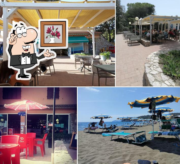 Gli interni di Tirseno beach bar