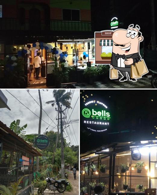 The exterior of 5 Bells Restaurant