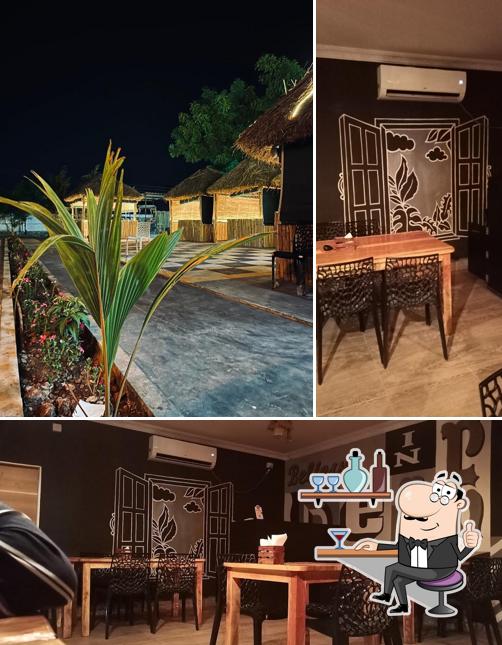 This is the image depicting interior and exterior at The ADDA RESTAURANT