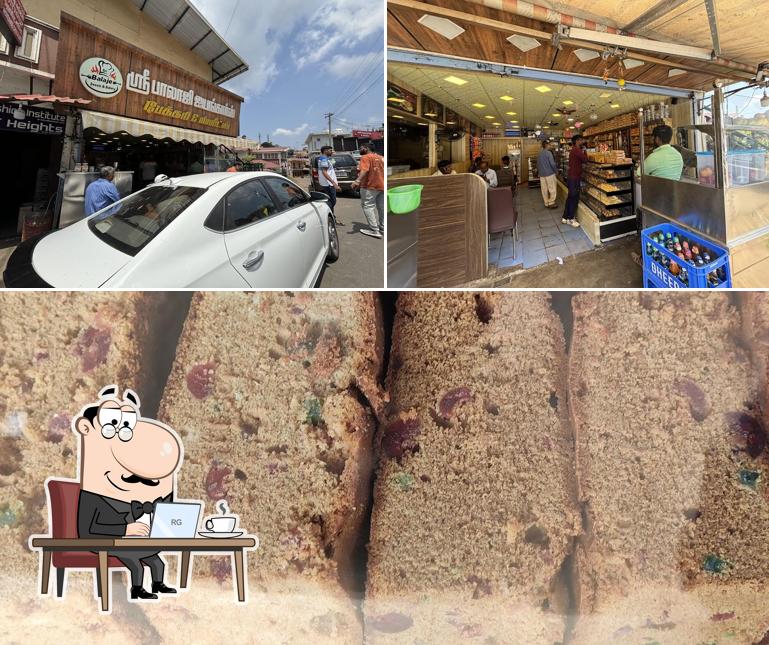 The interior of Sri Balaji Bangalore Iyengar Bakery Kotagiri