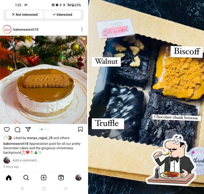 Meals at Bake Me A wish