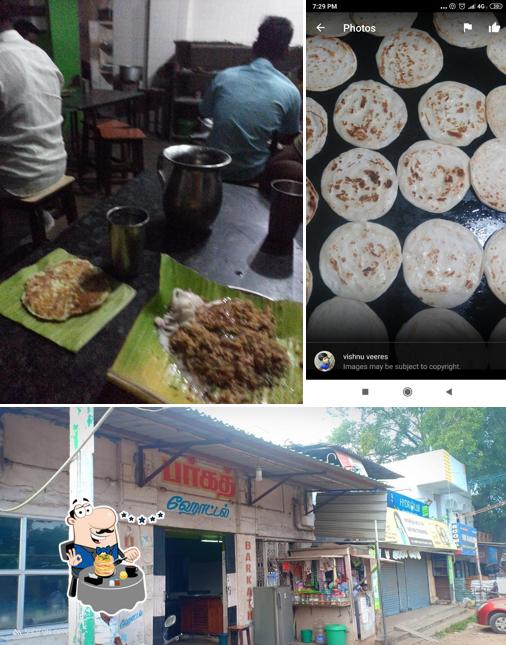 Take a look at the photo depicting food and exterior at Barkath Hotel
