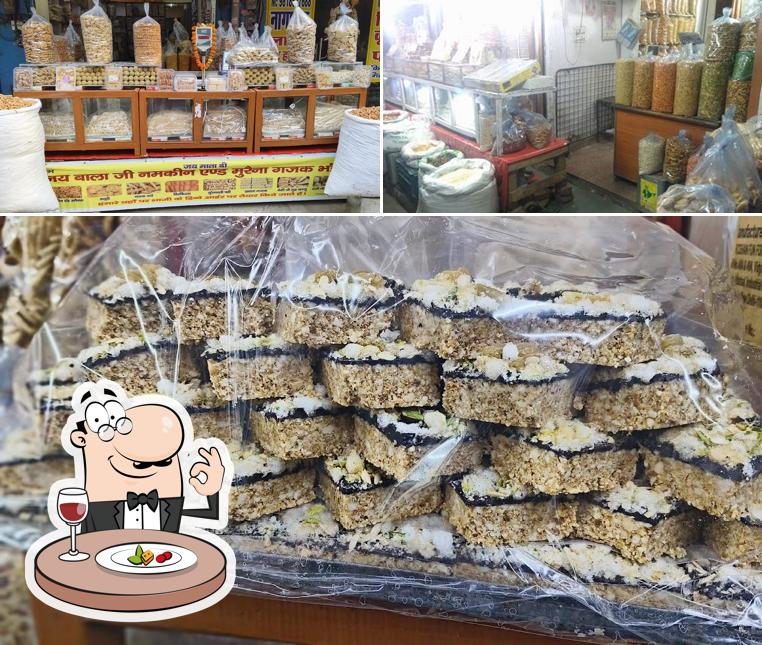Take a look at the picture showing food and interior at Jai Balaji Namkeen and Gajak Bhandar