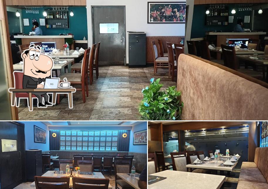 The interior of Dine Elaichi Restaurant