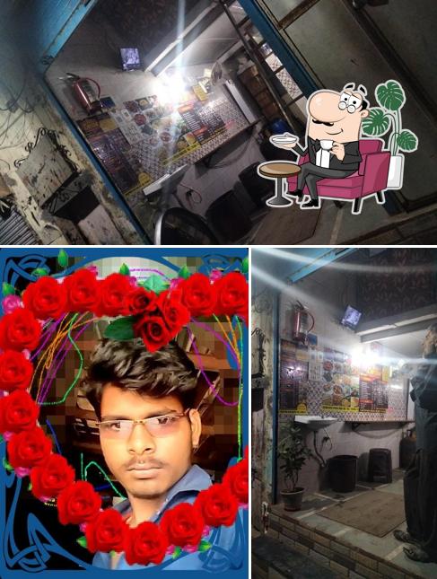 The interior of Pooja Hotel