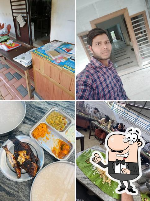 The interior of Vanitha hotel- Naadan meals with fish fry