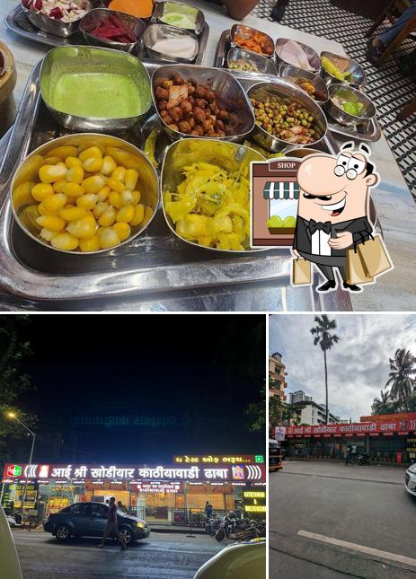 The restaurant's exterior and food