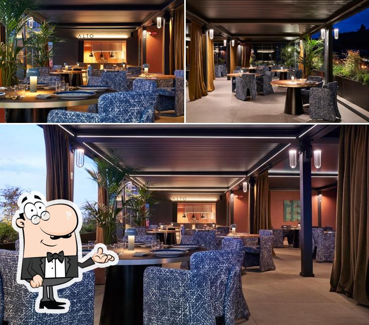 Gli interni di Alto Ristorante