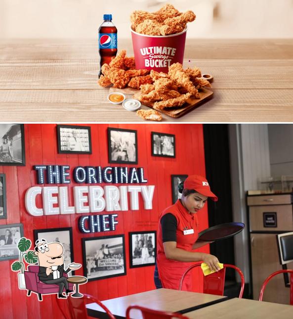 The interior of KFC