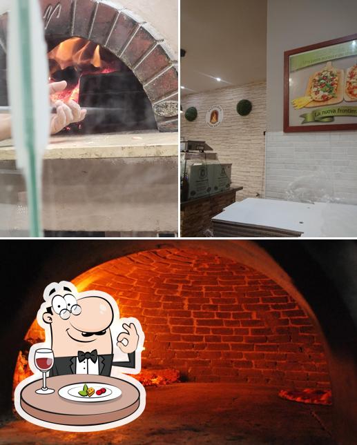 Questa è la immagine che mostra la cibo e interni di Pizzeria Marchese