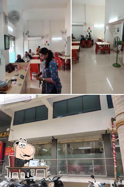 The restaurant's interior and exterior