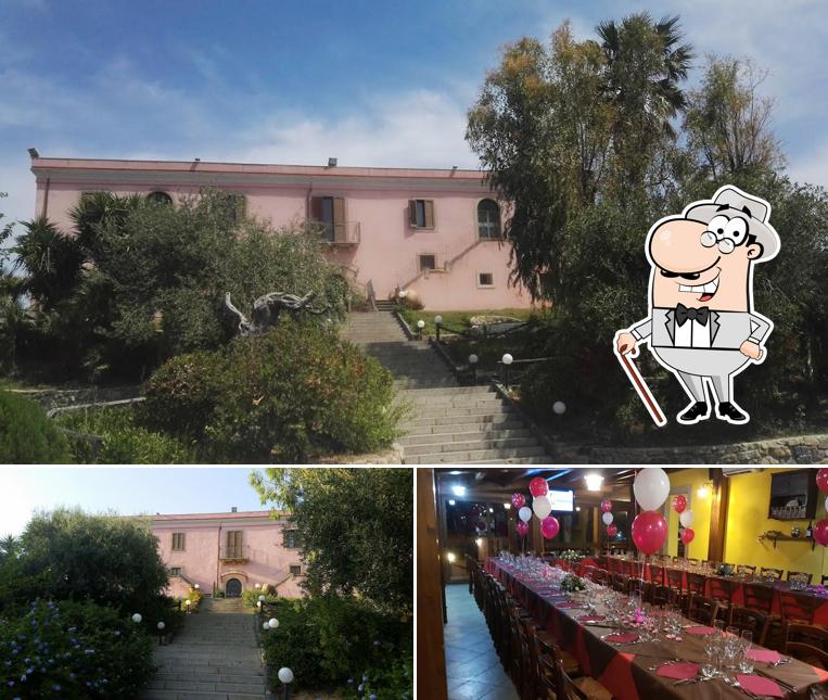 La esterno e tavolo da pranzo del ristorante