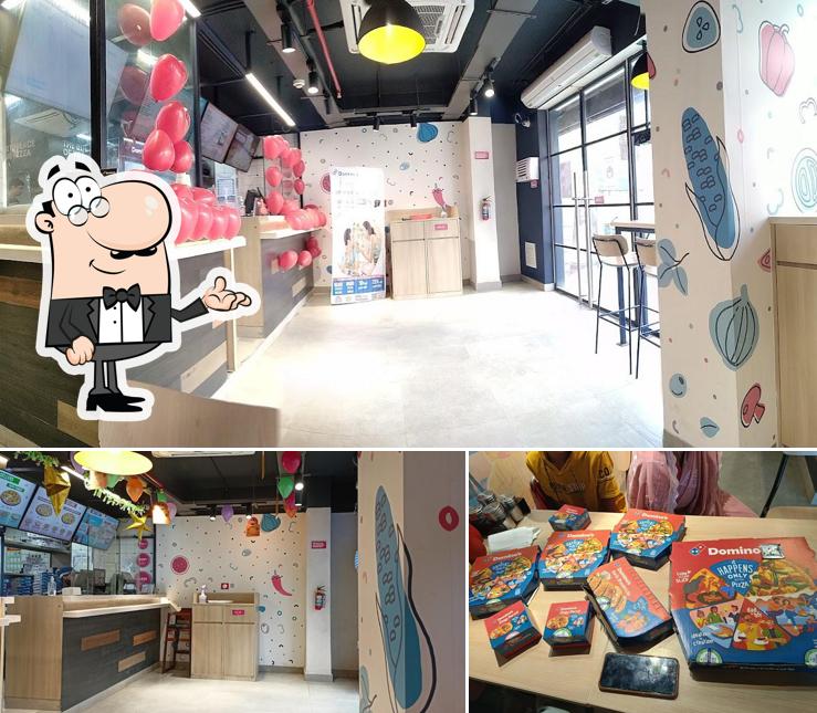 The interior of Domino’s Pizza Tilka manjhi, Bhagalpur