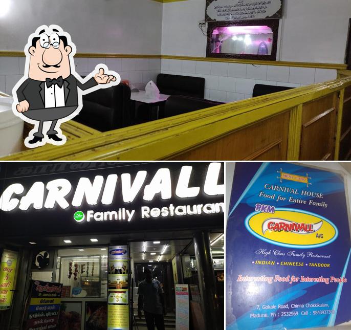 Take a seat at one of the tables at Carnivall Restaurant