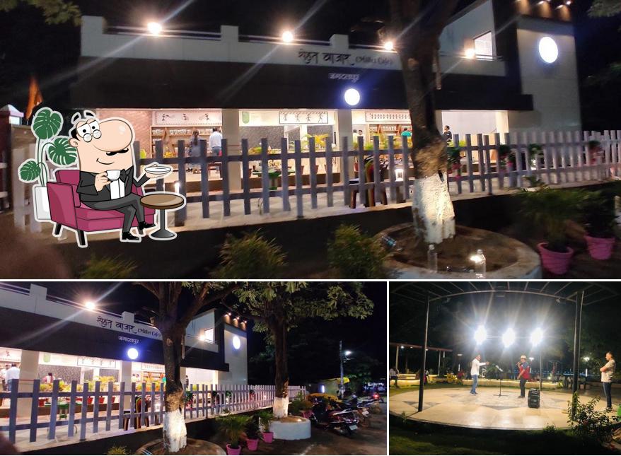 Check out the picture depicting interior and exterior at Dalpat Sagar Chowpati