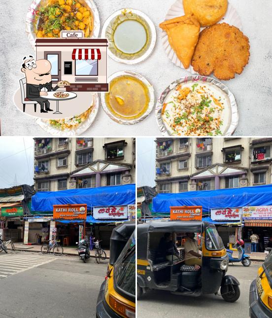 The restaurant's exterior and food