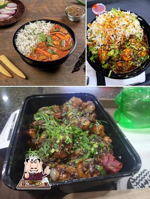 Get meat meals at Chinese Wok