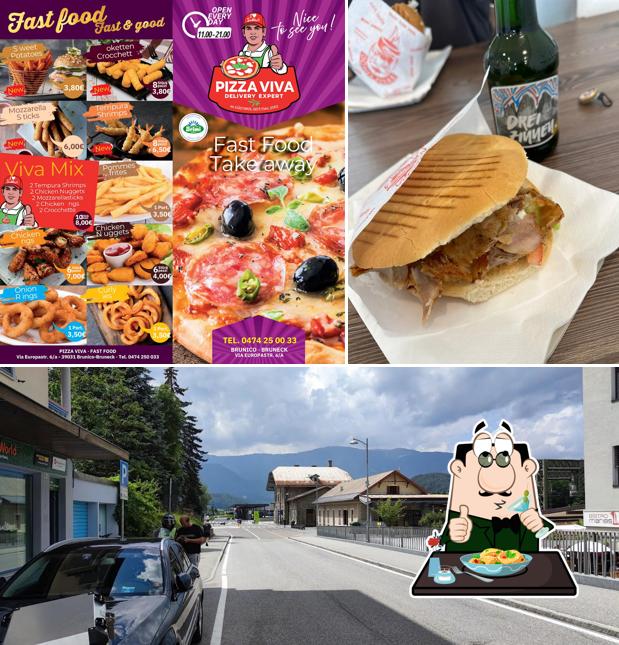 Dai un’occhiata alla immagine che raffigura la cibo e esterno di Pizza Viva take away