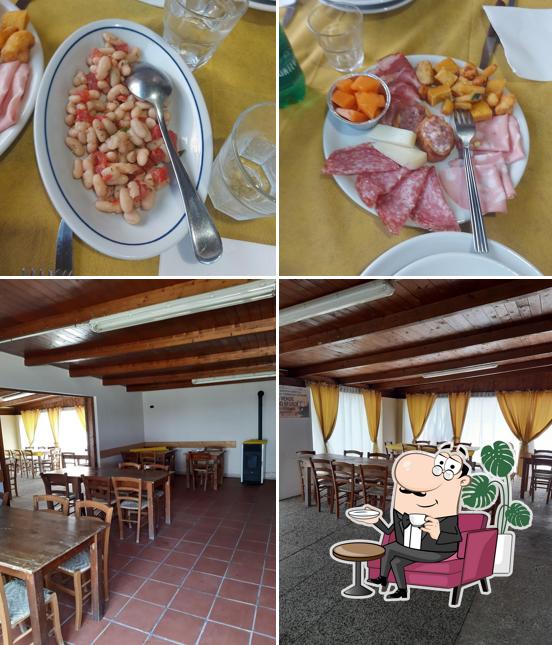 La interni e cibo del ristorante