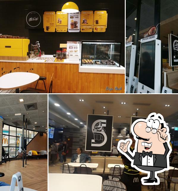 Take a seat at one of the tables at McDonald's