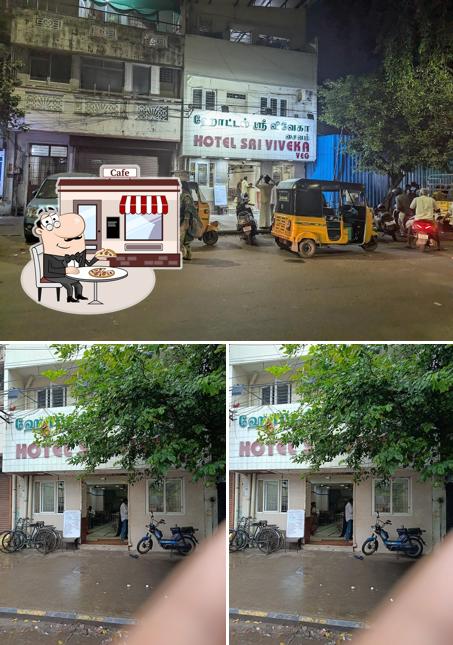 The exterior of Hotel Sri Viveka