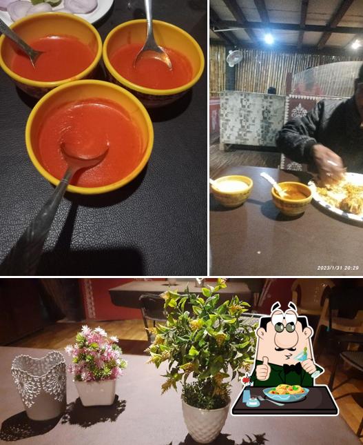 This is the picture showing food and interior at Bommarillu family restaurant