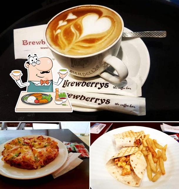 This is the picture displaying food and beverage at Brewberry's Cafe