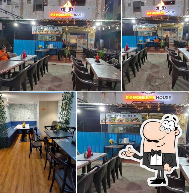 Take a seat at one of the tables at D'3 MONKEY'S HOUSE