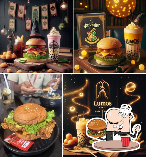 Try out a burger at Lumos Resto