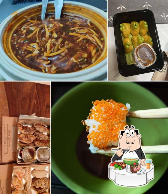 Hot and sour soup at Oki Poki - Sushi, Dimsum & More
